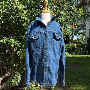Jones New York denim Jacket blue size medium